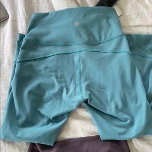 Blue crop lulu lemon leggings